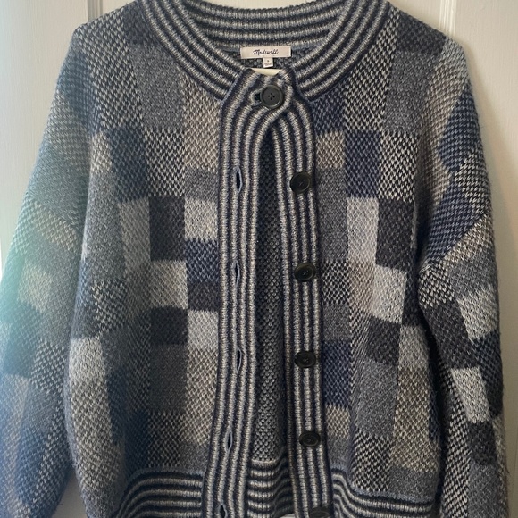 Madewell Soft Checkered Cardigan EUC - Picture 1 of 3